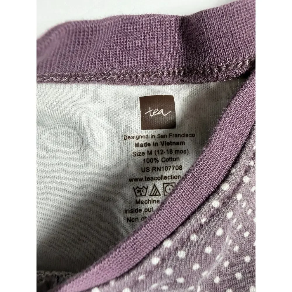 Tea Collection Polka Dot Wrap Romper Purple 12-18 Months